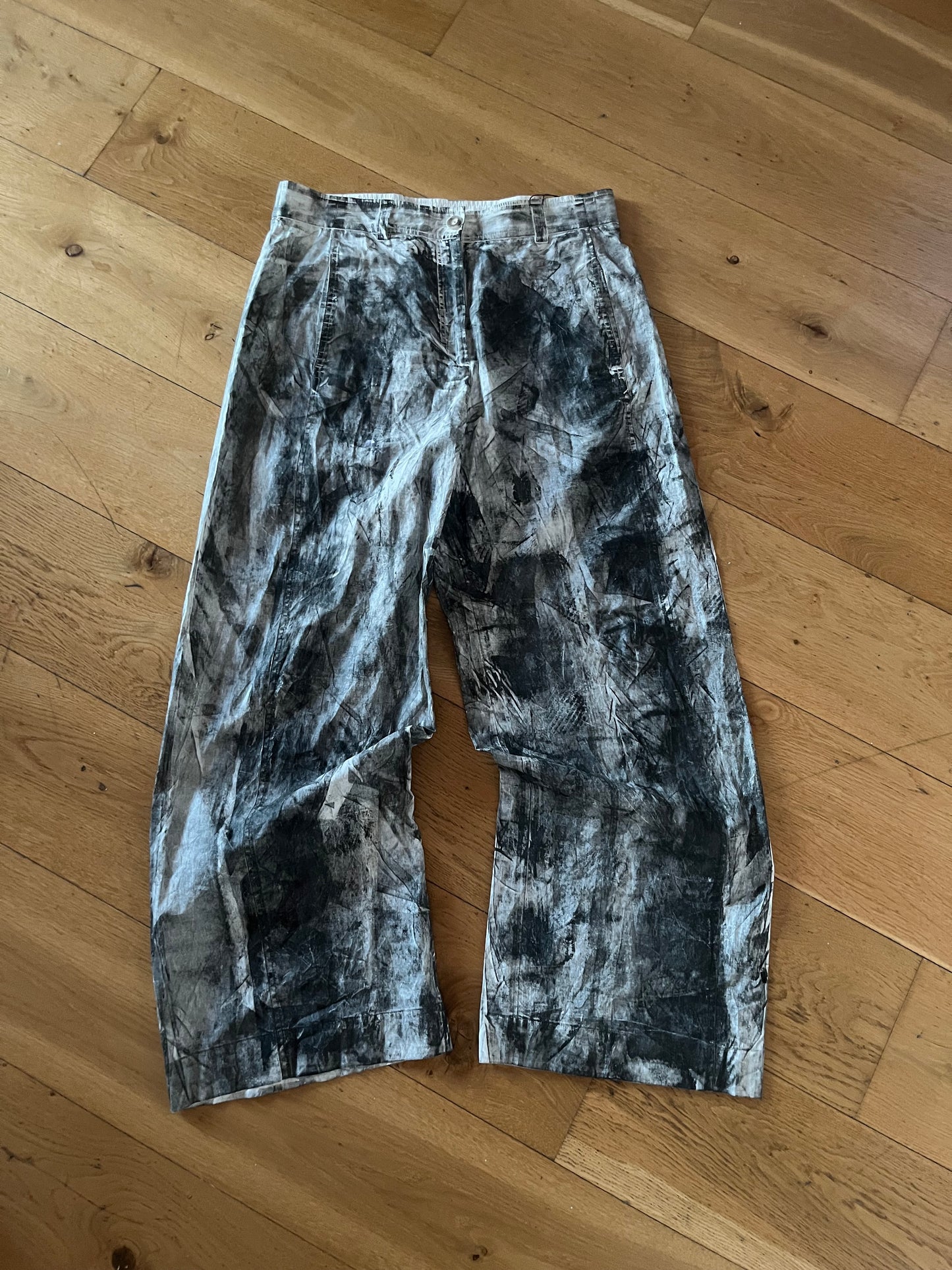 “PAINTED LINEN PANTS”